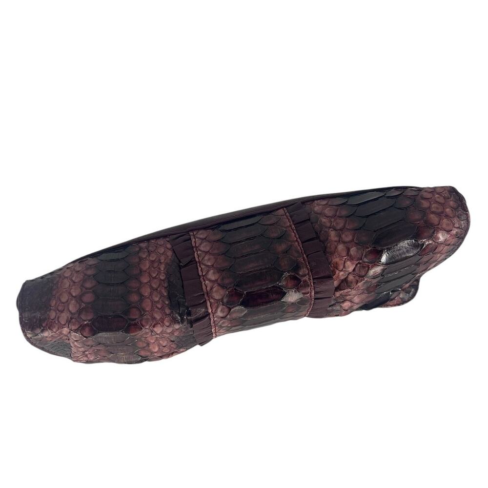 LAI Real Python Skin Leather Clutch - Picture 4 of 13